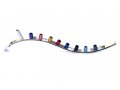 Laura Cowan Colorful Curving Slide Magnet Hanukkah Menorah