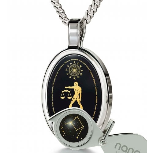 Libra Zodiac Pendant by Nano Jewelry