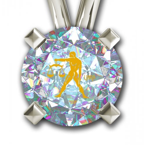 Libra Zodiac Pendant by Nano Jewelry- Silver