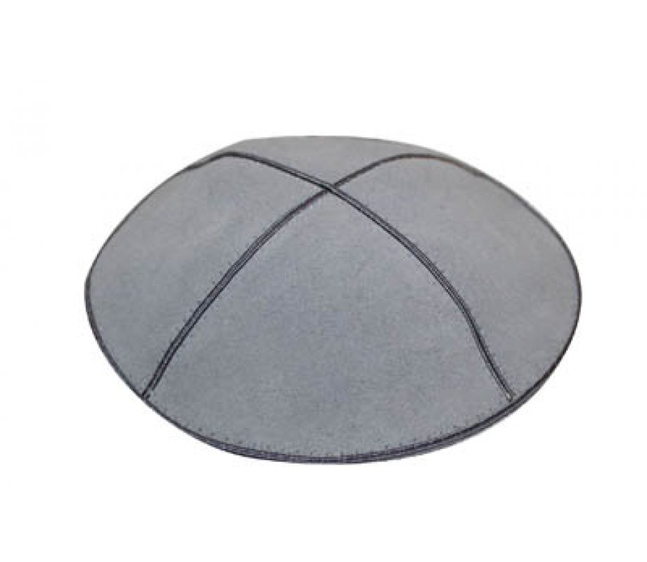 Light Gray Suede Kippah