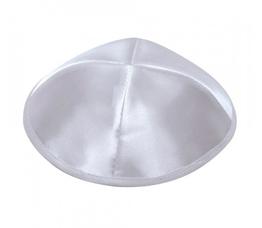 Light Silver Satin Kippah