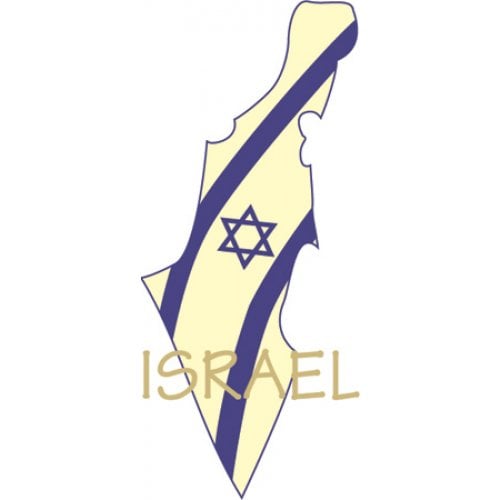 Map of Israel Long Sleeved T-Shirt