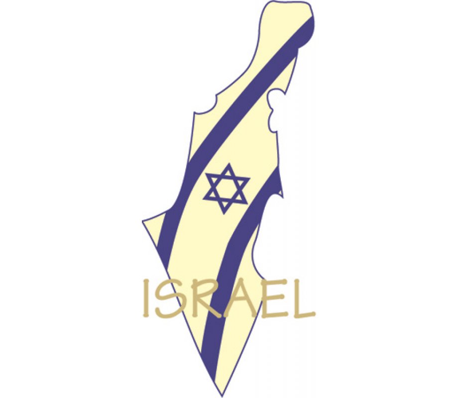 Map of Israel Long Sleeved T-Shirt