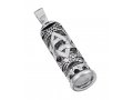 Mezuzah Necklace Pendant Sterling Silver with Cut Out Star of David