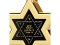 Nano Jewelry Gold Star of David and Shema Necklace