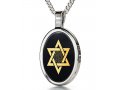 Nano Jewelry Oval Silver Song Of Ascents Star of David Pendant