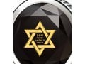 Nano Jewelry Silver Star of David Pendant with Shema Yisrael - Black