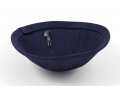 Navy Cloth Kippah with Attached Clip