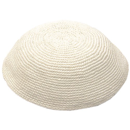 Off White DMC Knitted Kippah