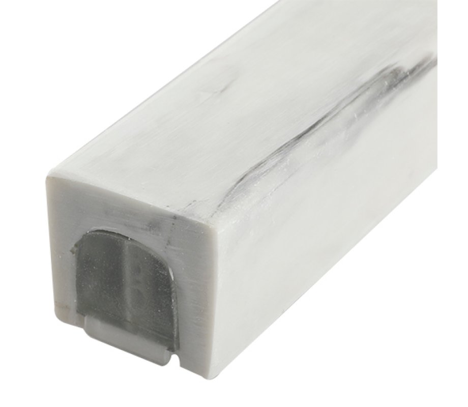 Off White Polyresin Mezuzah Case, Arrival & Departure Blessing - For Scroll 12 cm