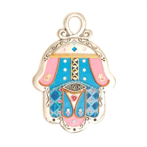 Pastel Shades Wall Hamsa by Ester Shahaf