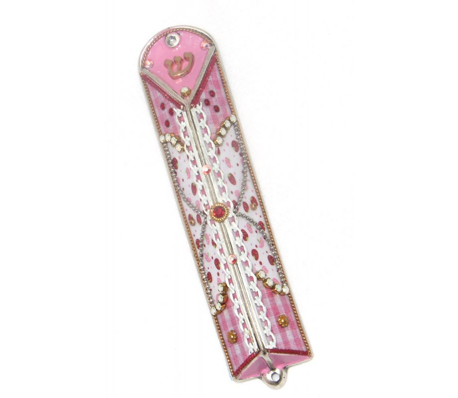Pink Girl's Mezuzah Case by Ester Shahaf