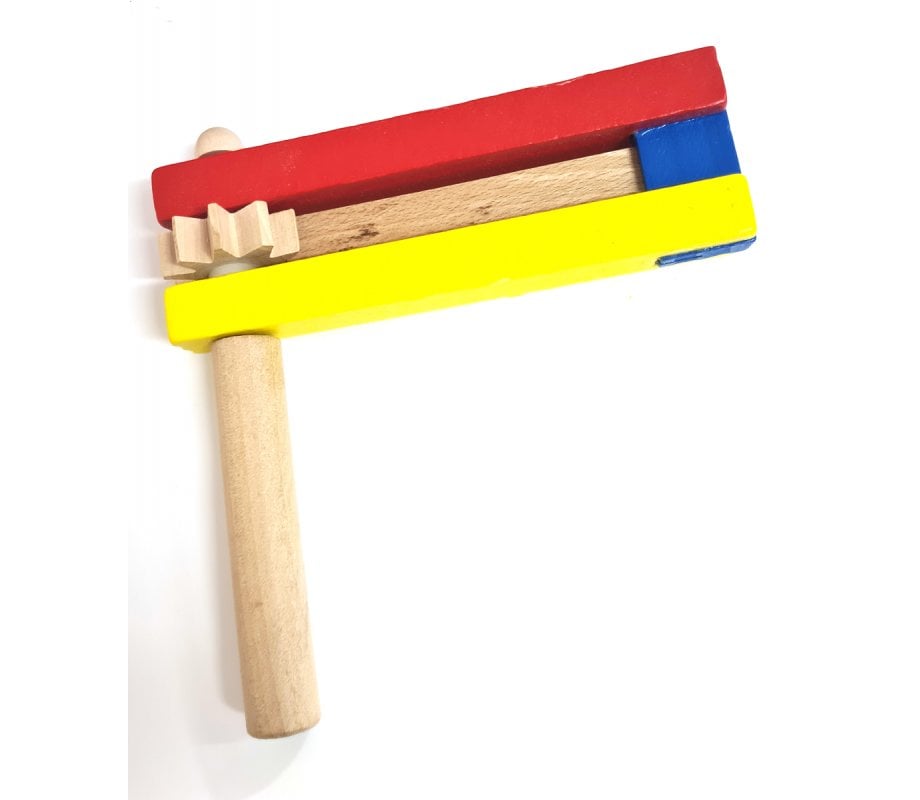 Premium Colorful Wooden Purim Grogger for Children