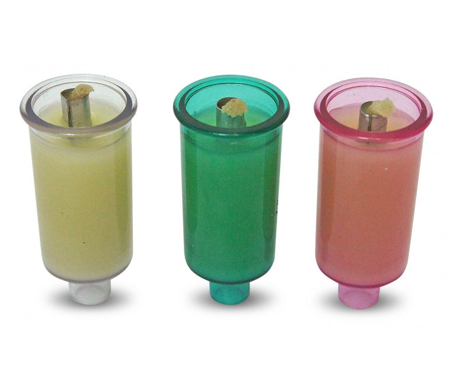 Ready to Light Chanukah Menorah Set, Pre filled With Gel Oil - Colorful Medium