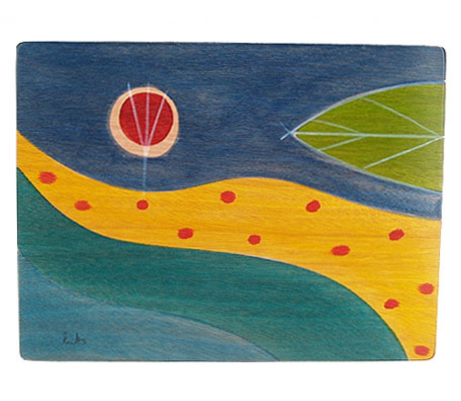 Rectangular Placemat Yellow Path by Kakadu Art