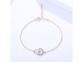 Rose Gold Plated Sterling Silver Bracelet - Circles Decoration