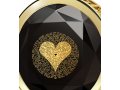 Round I Love You Onyx Pendant in 120 Languages - Gold Plate