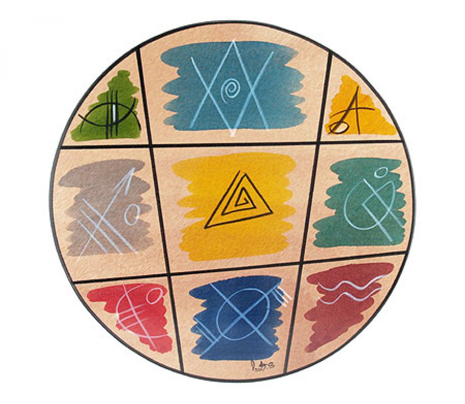 Round Placemat Domino by Kakadu Art