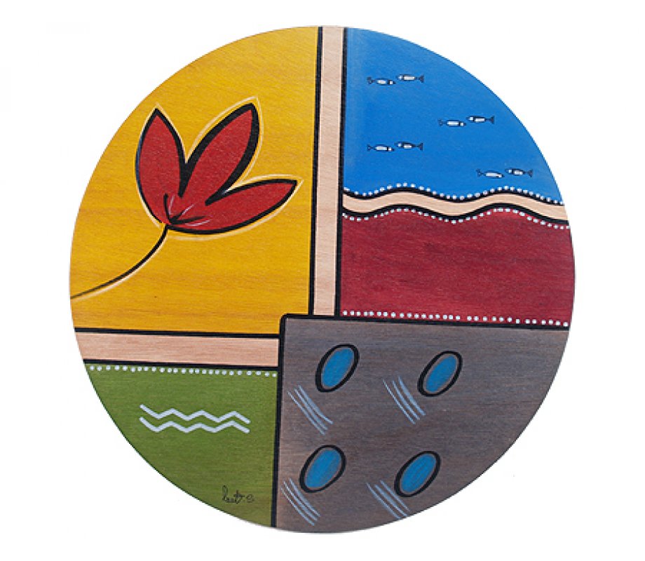 Round Placemat Mati by Kakadu Art