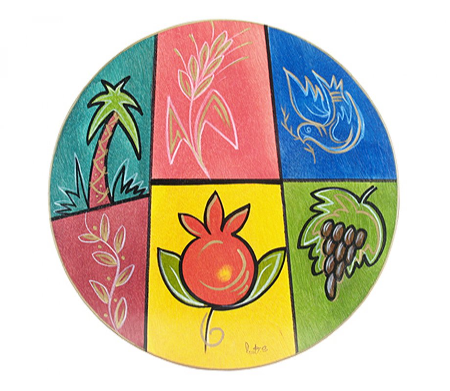 Round Placemat Seven Species by Kakadu Art