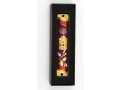 Rounded Mezuzah Case with Hoshen Breastplate and Menorah Design - Violet