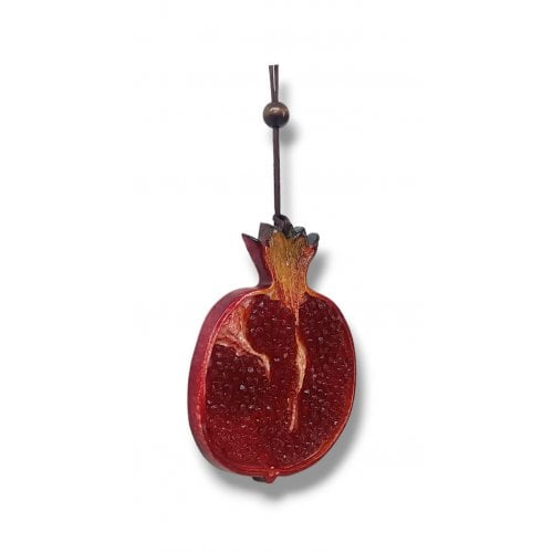 Ruby Red Pomegranate Wall Hanging - Polyresin