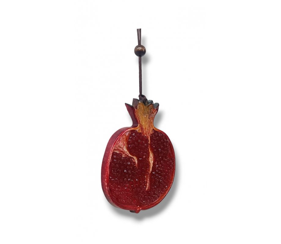 Ruby Red Pomegranate Wall Hanging - Polyresin