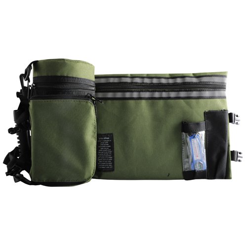 Set, Insulated Tefillin Holder and Weatherproof Tallit Bag - Olive Green