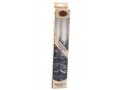 Set of Two Decorative Kosher Candle Tapers - Black and White with Wax Drops
