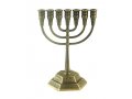 Seven Branch Menorah with Jerusalem Images, Copper - Option 5.3