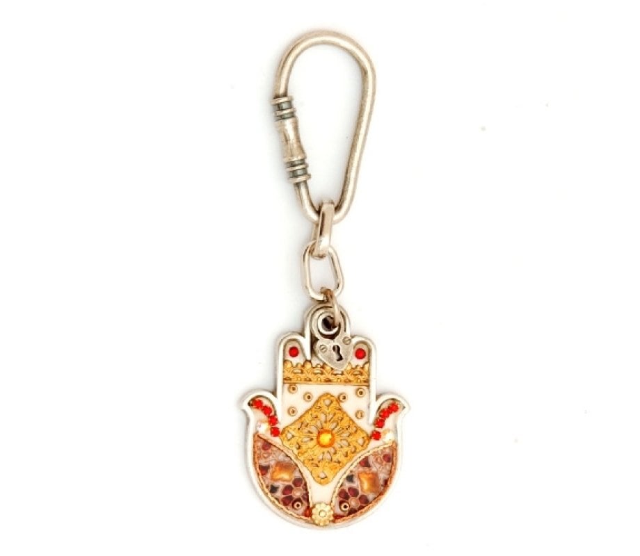 Shades of Gold Hamsa Keychain by Ester Shahaf