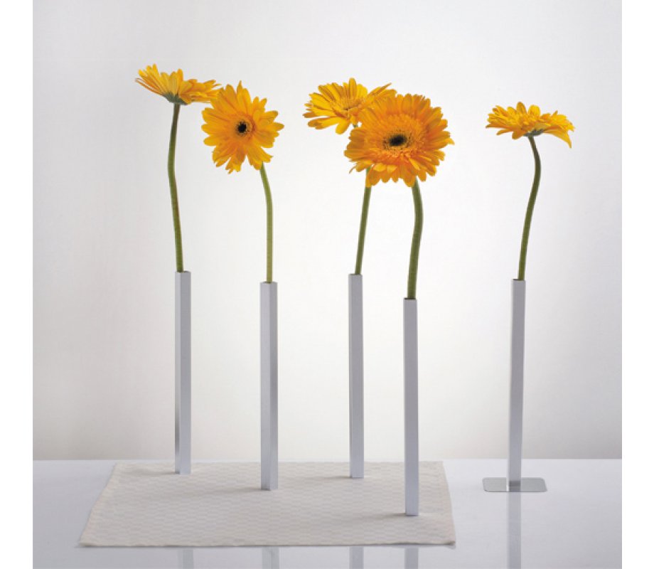 Silver Aluminum Magnetic Vase