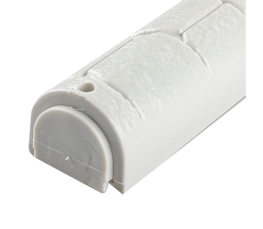 Silver Color Plastic Mezuzah Case with Western Wall Design and Silver Shin