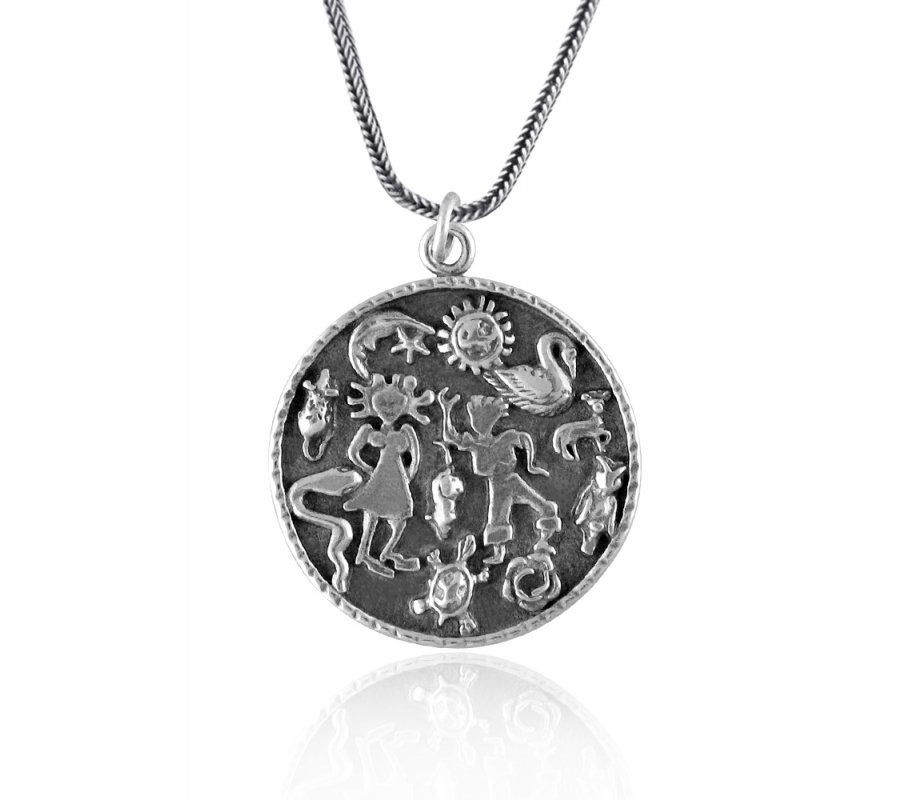 Silver Days of Creation Pendant by Golan Studio