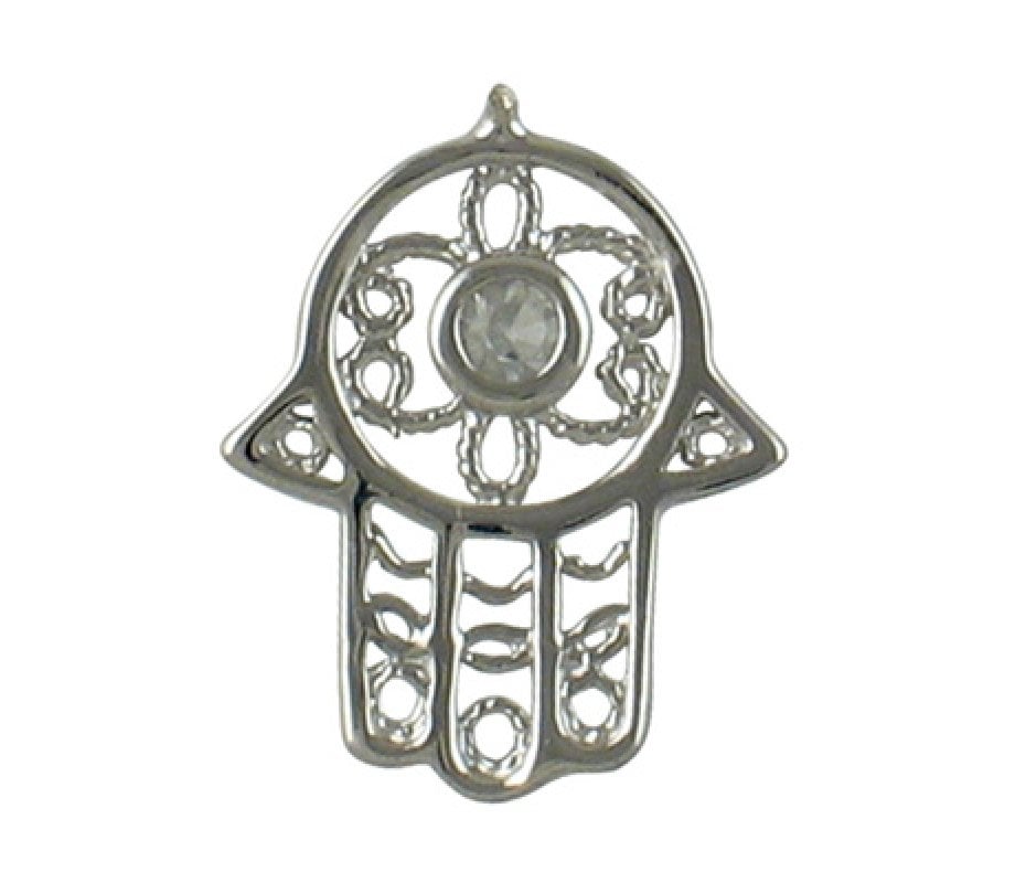 Silver Filigree Hamsa Pendant