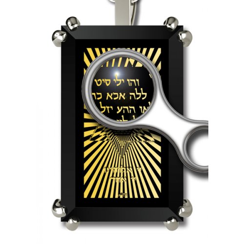 Silver Kabbalah Pendant For Men Star Of David With Shema Israel