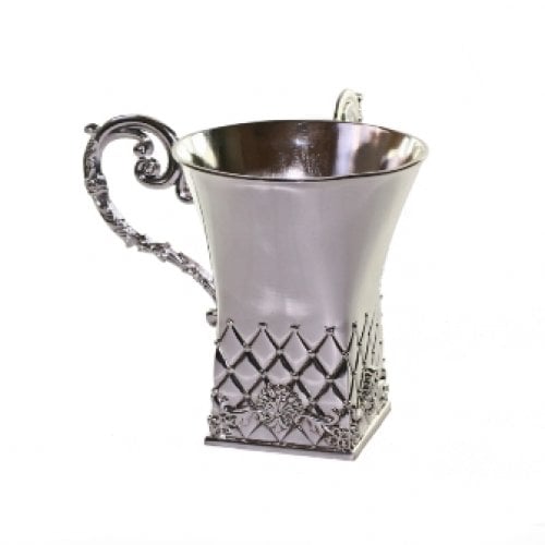 Silver Plated Square Netilat Yadayim Wash Cup