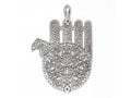 Silver Plated Wall Hamsa based on Morocco Synagogue Lamp Decor - Israel Museum