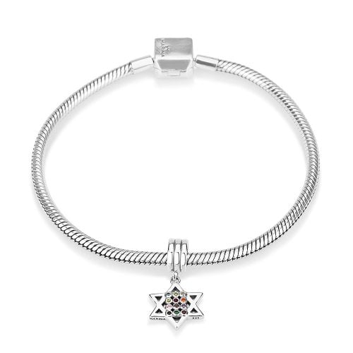 Silver Star of David Hoshen Bracelet Charm