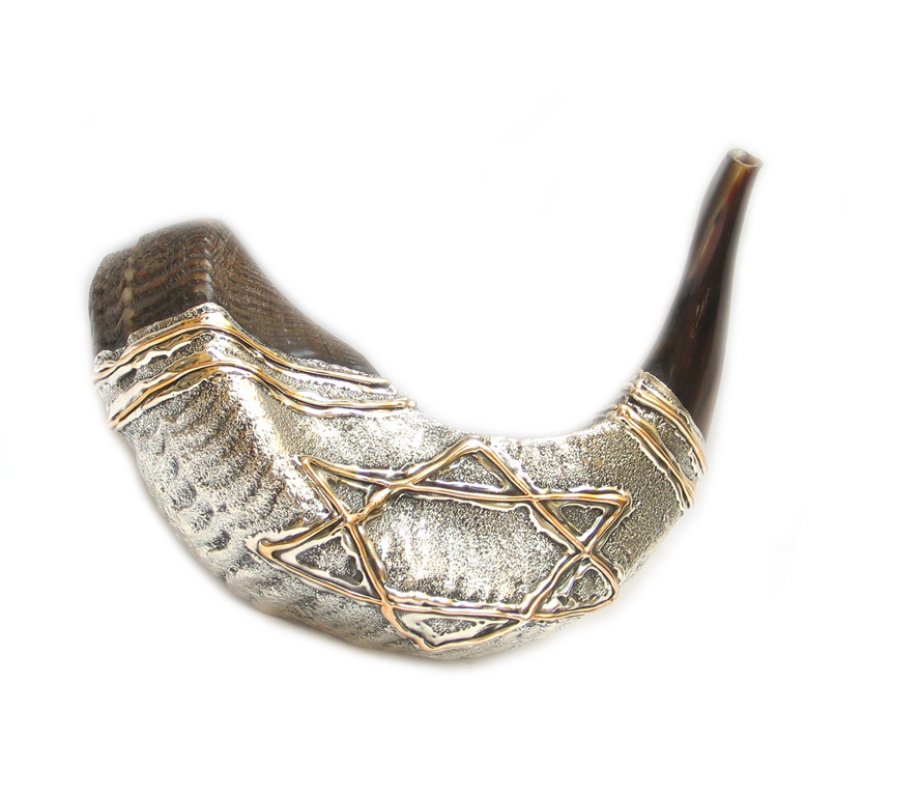 Silver and Gold Plated Shofar