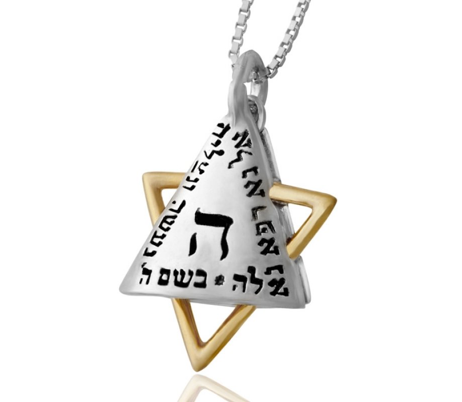 Silver-Gold Pendant for Healing and Success by HaAri Jewelry