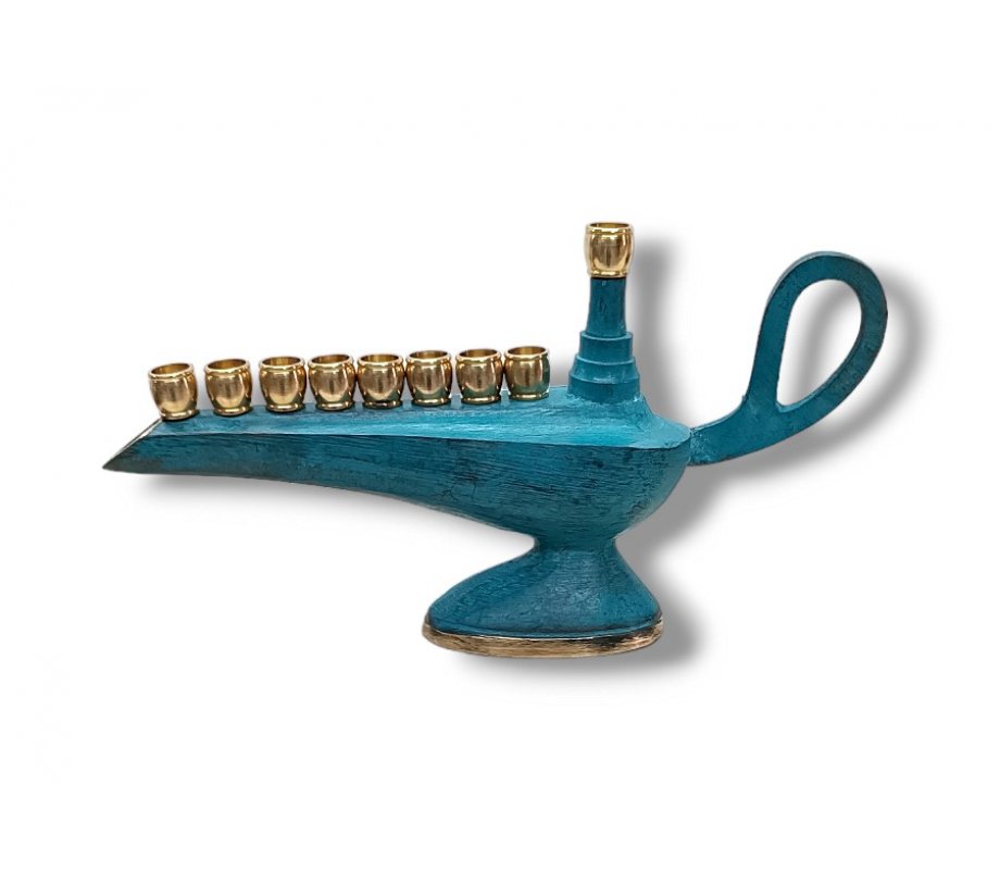 Patina Antique Finish 11 Brass Genie Oil Lamp Collectible Aladdin