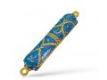 Small Metal Mezuzah Case, Enamel with Streak Design - Choice of Colors