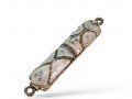 Small Metal Mezuzah Case, Enamel with Streak Design - Choice of Colors