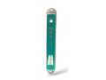 Small Metal Mezuzah Case, Ten Commandments with Star of David - Green-Blue Enamel