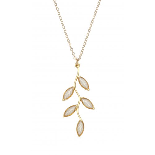 Small Olive Leaf Necklace
