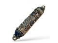 Small Pewter Mezuzah Case with Stones, Enamel - Choice of Colors