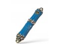Small Pewter and Metal Mezuzah Case with Gleaming Stones, Enamel - Choice of Colors
