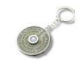 Spinner Key Chain with Revolving Flags of Israel and Travelers Prayer Words