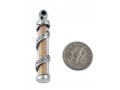 Spiral Sterling Silver Mezuzah Necklace with Shema Yisrael and Holy Land Sand